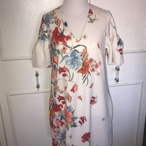 Zara floral mini dress.
